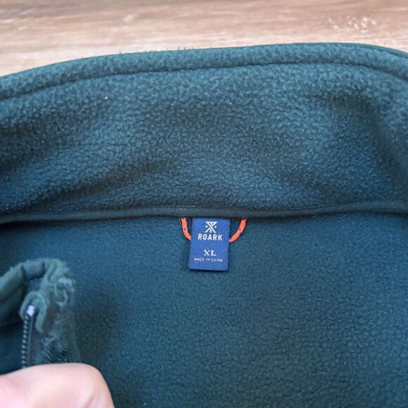 Roark Jacket Mens XL Landfall Fleece Green Full Zip Up Lined - Picture 5 of 11